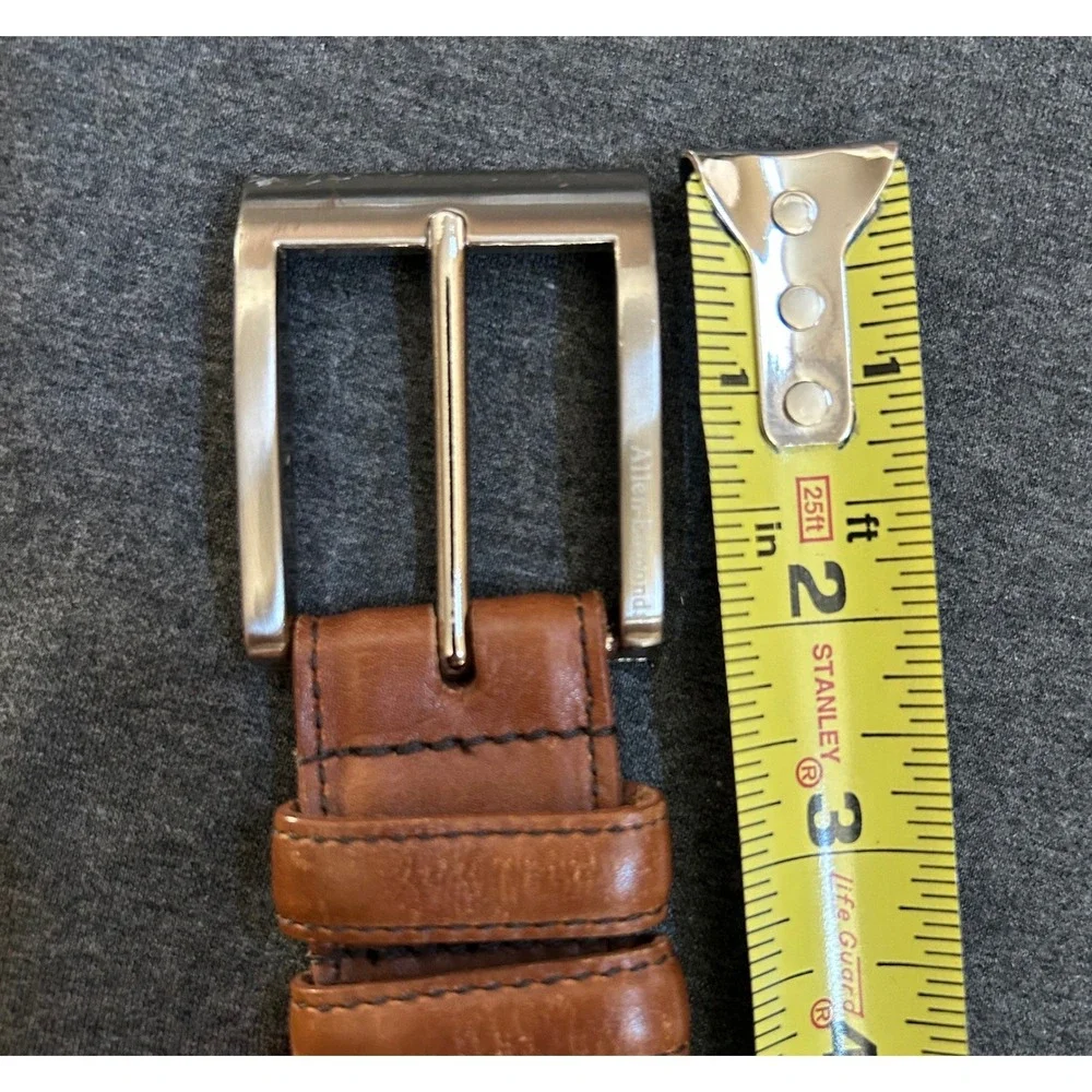 Allen Edmonds Brown Calfskin Leather Belt Mens Size 40 1.25